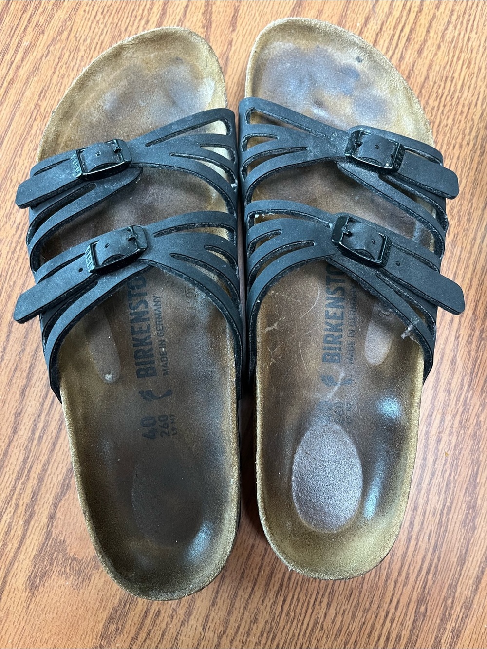 Birkenstock Women's Black Triple-Strap Slide Sandals